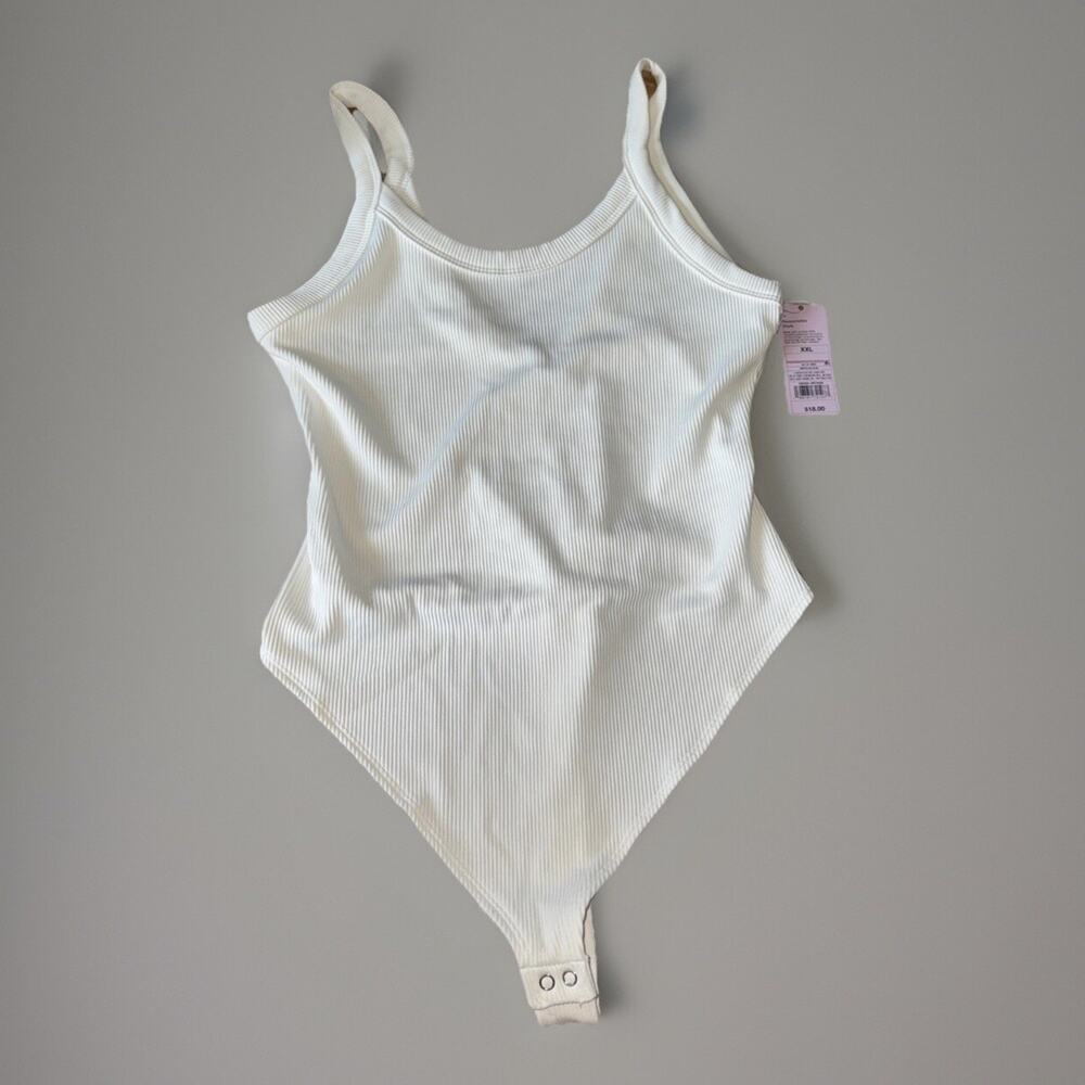 Wild Fable White Ribbed Body Suit Women’s Xxl thong